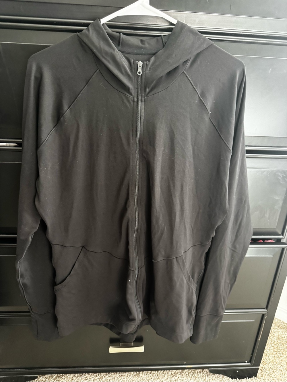 Women’s Offline by Aerie Black Full-Zip Hoodie Sweater